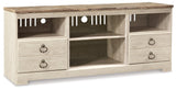 Willowton Whitewash Entertainment Center TV stand detail