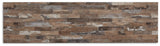 Willowton Whitewash entertainment center side angle showcasing plank-style top