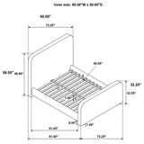 Material and leg base detail on queen bed