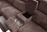 Yash Brown Corduroy Reclining 6-Piece Sectional Sofa view 2