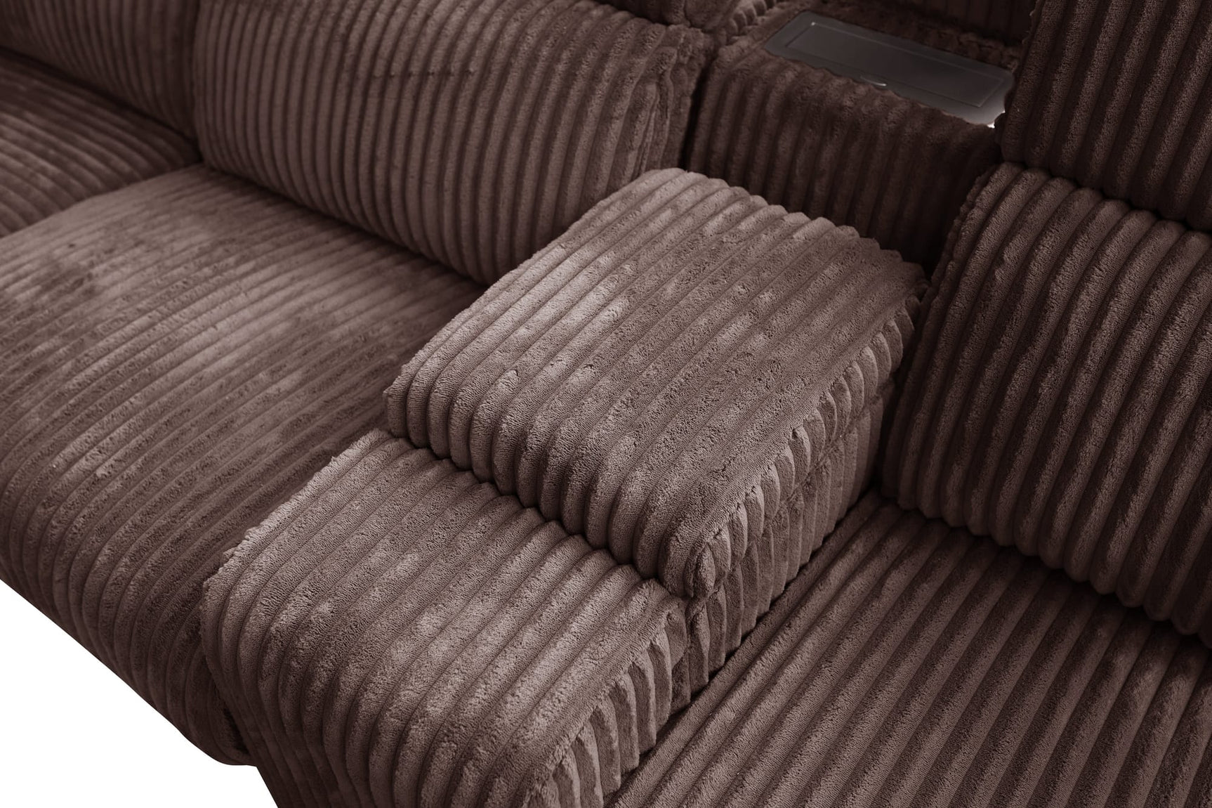 Yash Brown Corduroy Reclining 6-Piece Sectional Sofa view 6