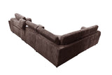 Yash Brown Corduroy Reclining 6-Piece Sectional Sofa view 11