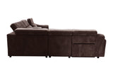 Yash Brown Corduroy Reclining 6-Piece Sectional Sofa view 13