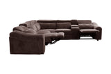 Yash Brown Corduroy Reclining 6-Piece Sectional Sofa view 17