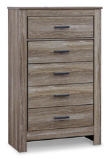Zelen Warm Gray Panel Bedroom Set bedroom view bed
