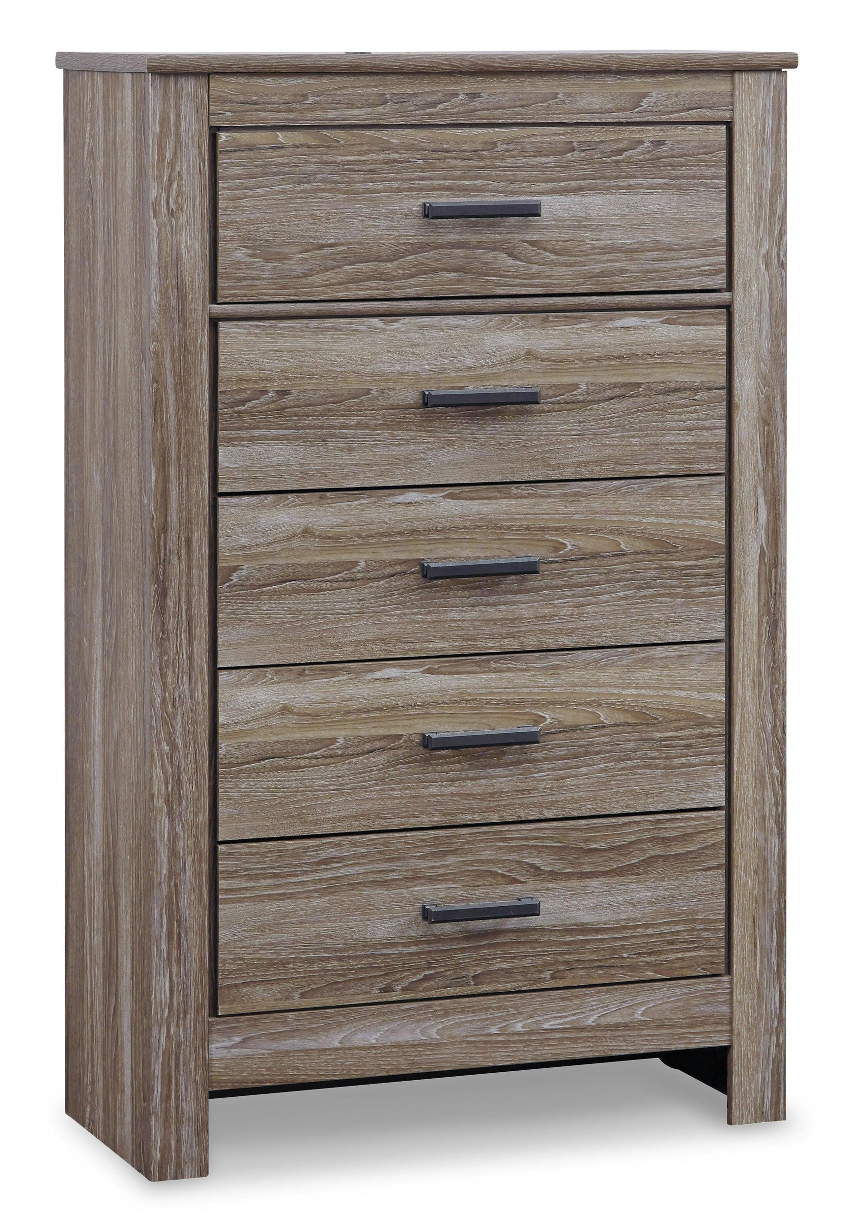 Zelen Warm Gray Panel Bedroom Set bedroom view bed