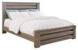Zelen Warm Gray Panel Bedroom Set main view bed