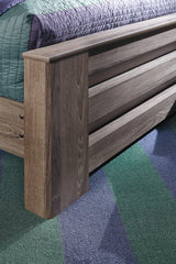 Zelen Warm Gray Panel Bedroom Set main view bed