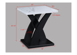 Zion modern marble top cocktail table overview