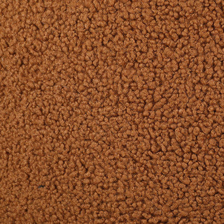 Zonie Orange Boucle Upholstered Barrel Back Accent Chair side view